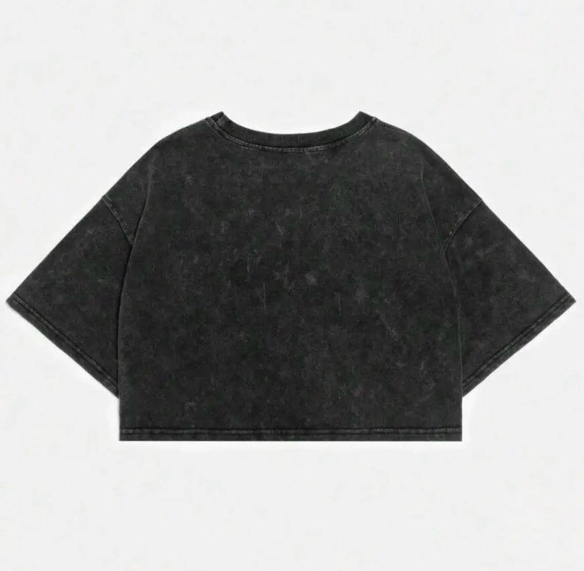 Washed Up Crop Top Dark Grey